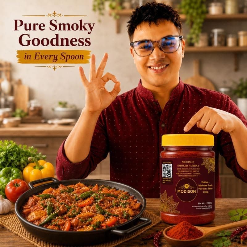 MODISON Smoked Paprika Powder Indian Spices Natural 200g thumbnail 3