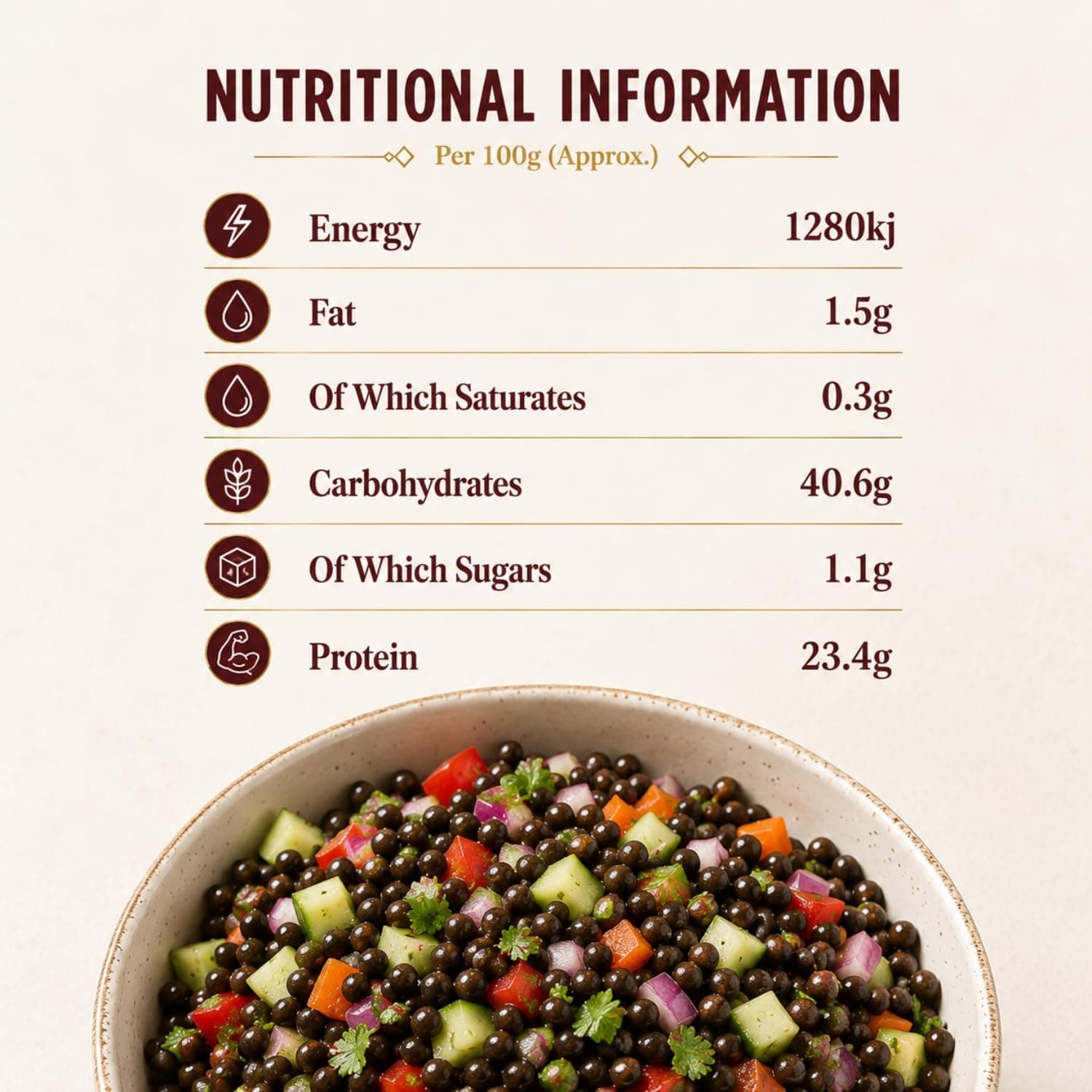 MODISON Beluga Lentils Whole Pulses High Fibre Protein Pack 6x250g thumbnail 9