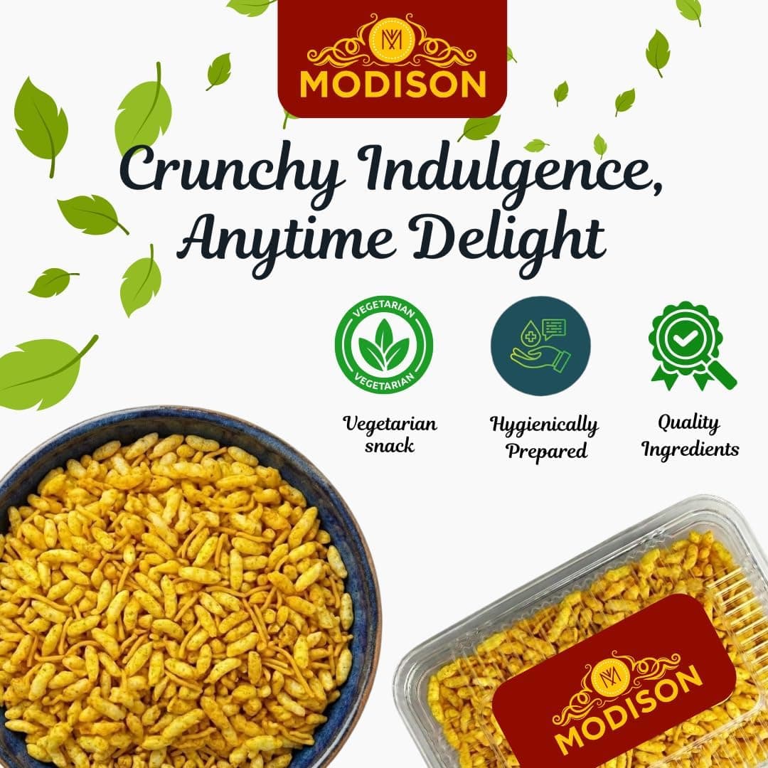 MODISON Sev Mamra Indian Snacks Puffed Rice Mix 180g thumbnail 12