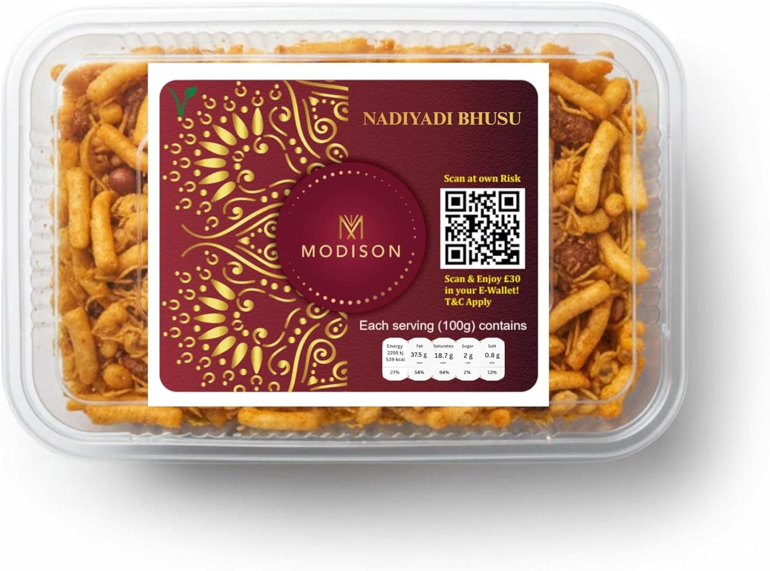 MODISON Nadiyadi Bhusu Indian Snacks Crispy Gujarati Farsan 180g thumbnail 8