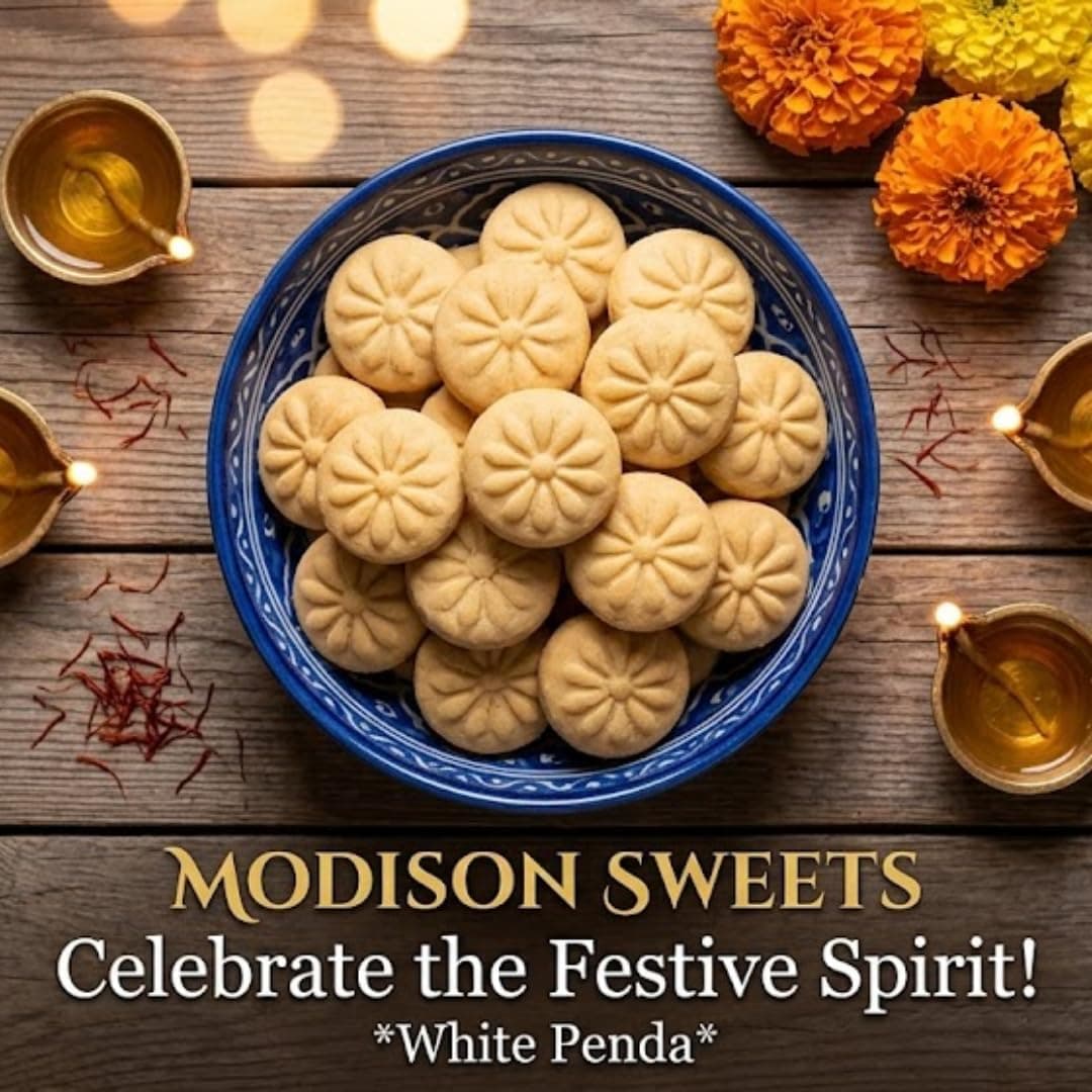 MODISON White Penda Indian Sweets Milk Mithai 8 Piece 200g thumbnail 12