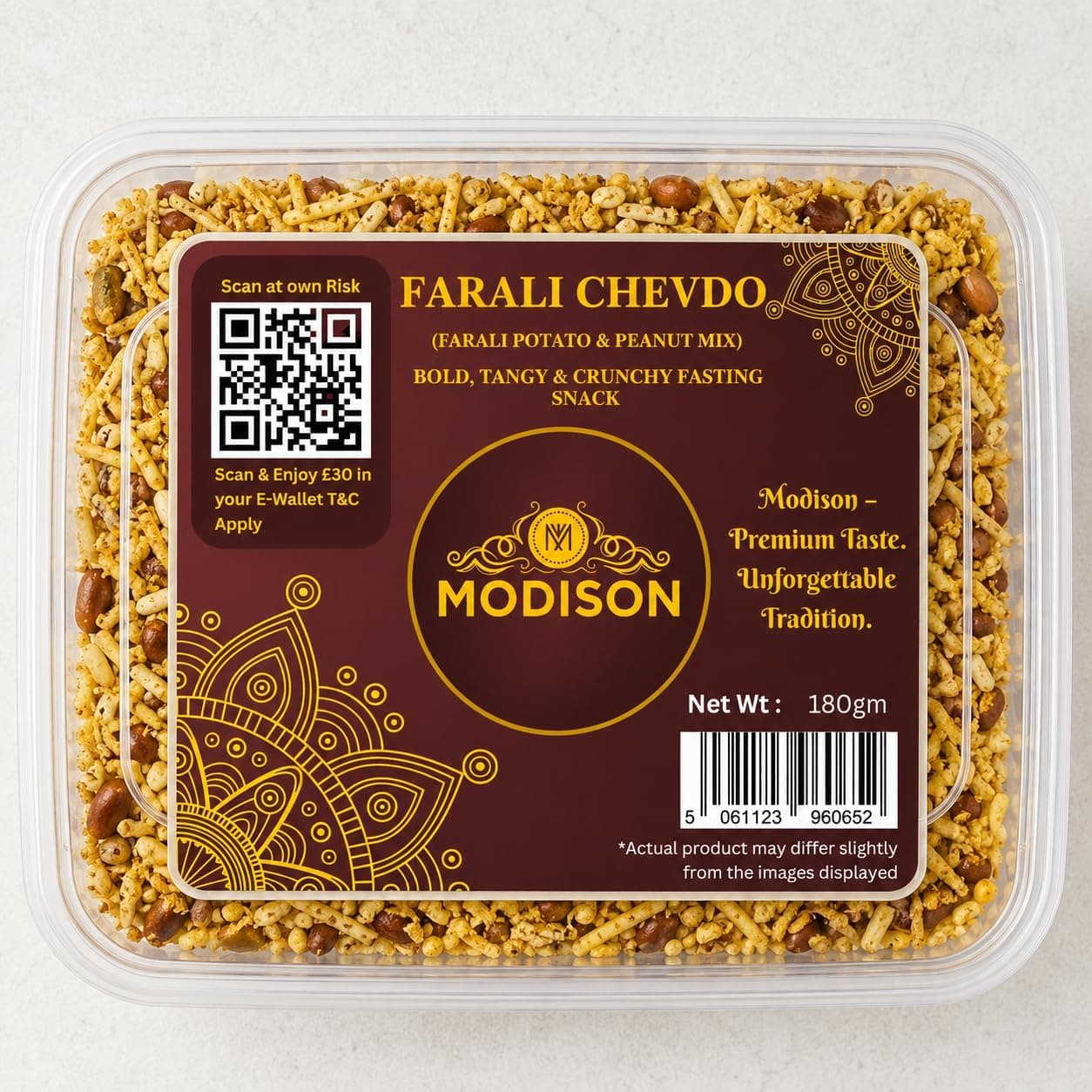 MODISON Farali Chevdo Indian Snacks Potato Peanut Mix 180g thumbnail 8