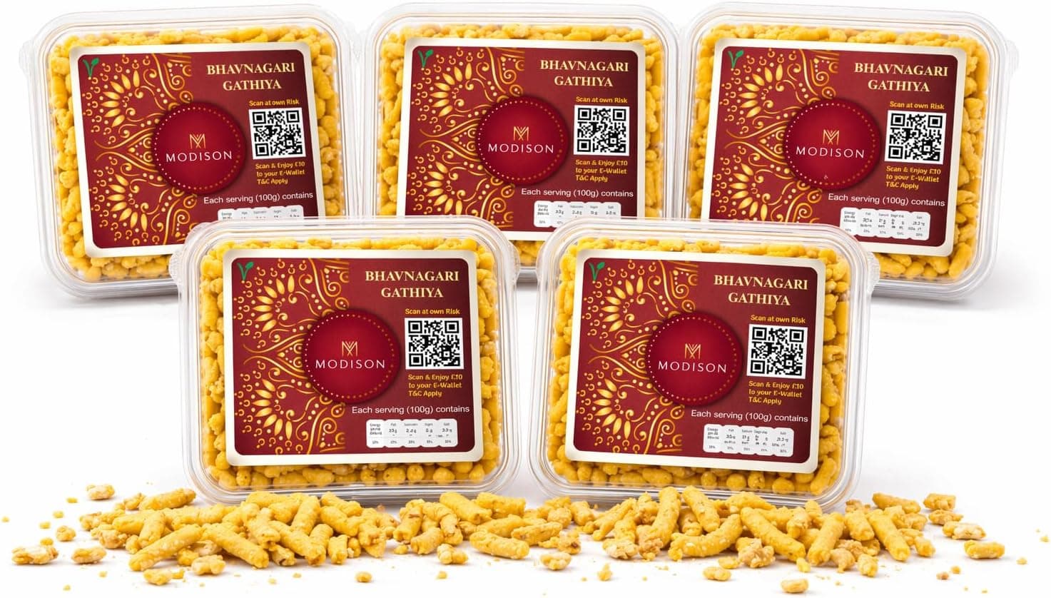 MODISON Bhavnagari Gathiya Indian Namkeen Traditional Gujarati 900g thumbnail 8