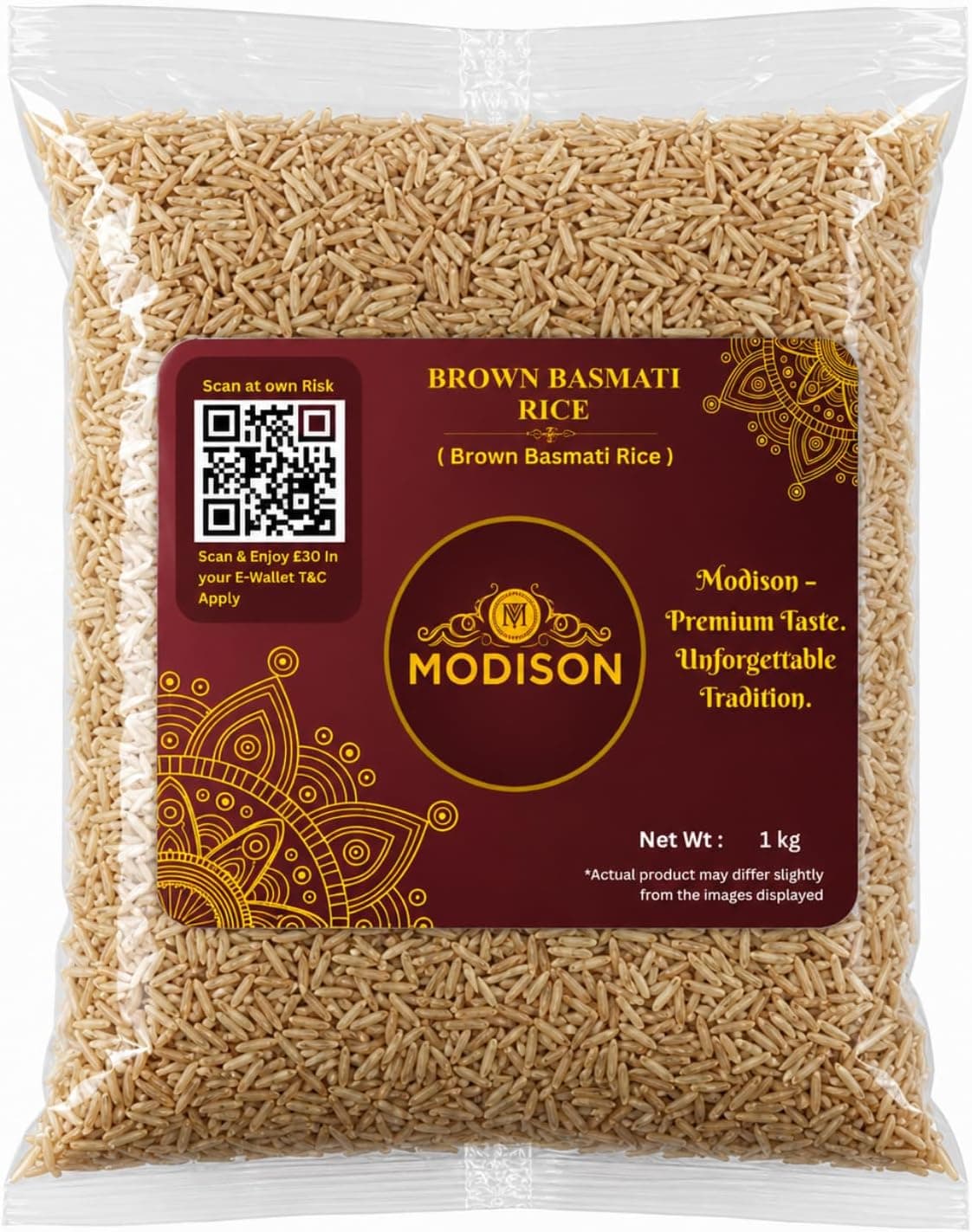 MODISON Brown Basmati Rice Wholegrain Long Grain Rice 1kg Vegan thumbnail 8