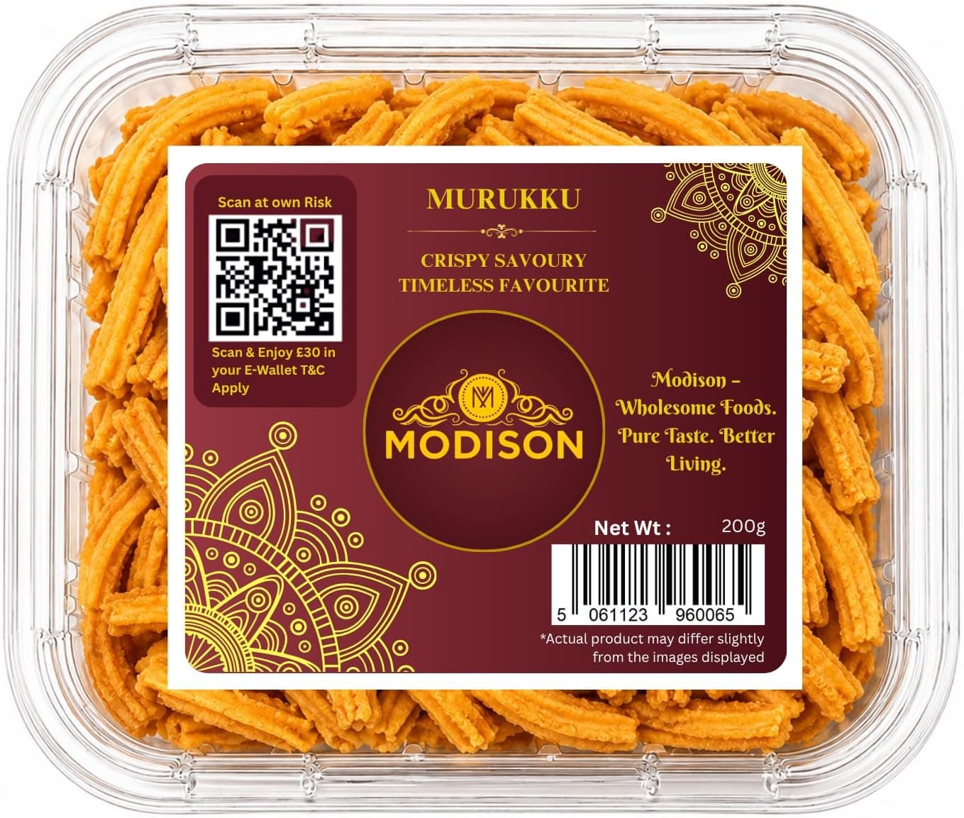 MODISON Murukku Indian Namkeen Snack Crispy Traditional 200g thumbnail 8