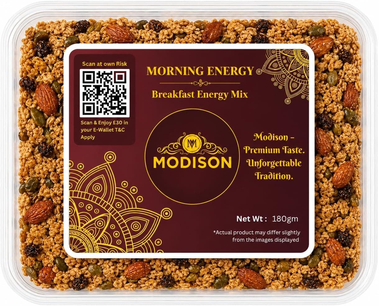 MODISON Morning Energy Granola Breakfast Cereal Crunchy Oats 180g thumbnail 8