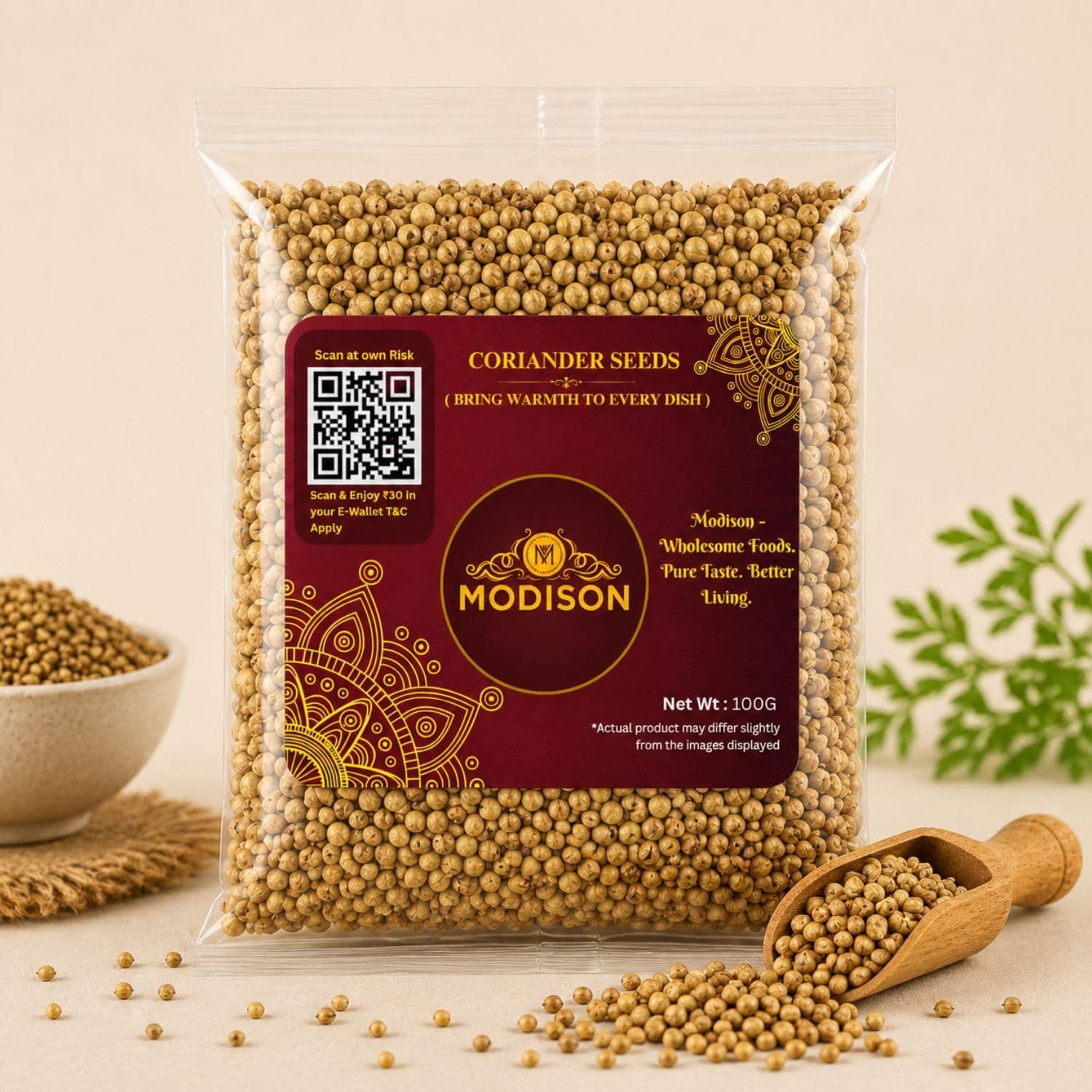 MODISON Coriander Seeds Whole Spice Natural 100g thumbnail 9