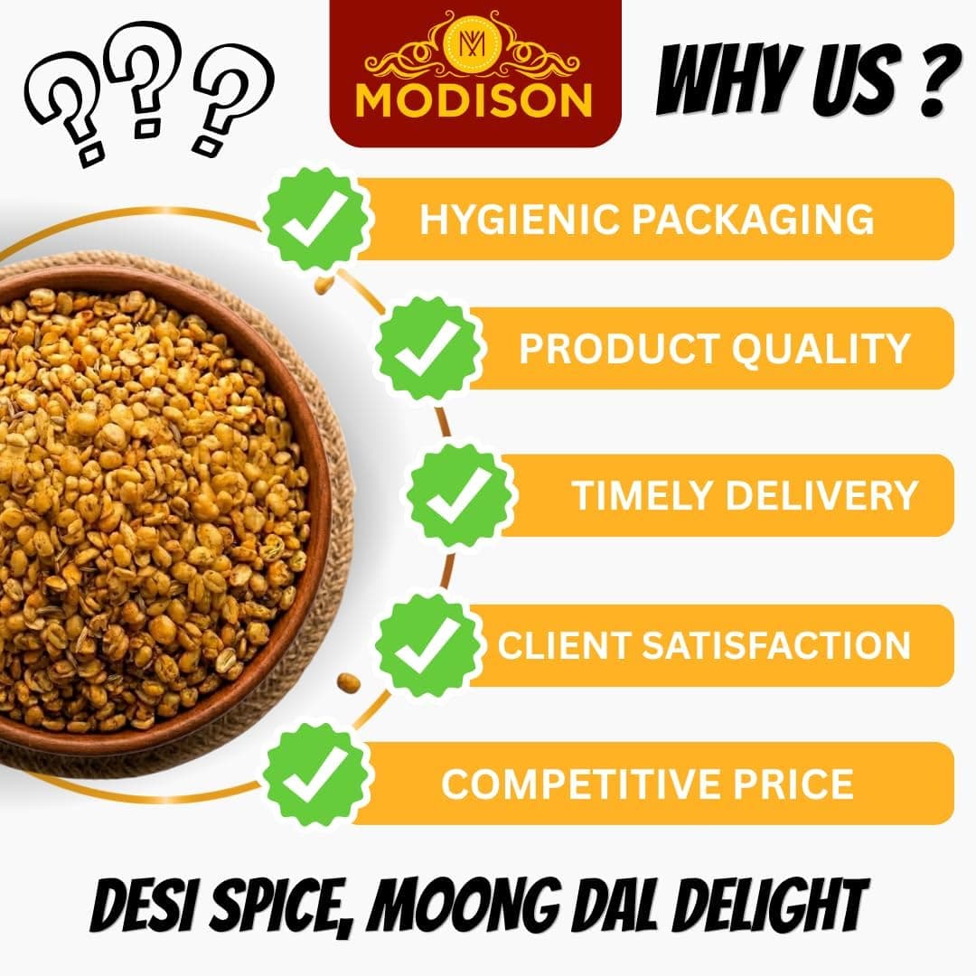 MODISON Moong Dal Indian Snacks Crispy Lentils 180g thumbnail 9