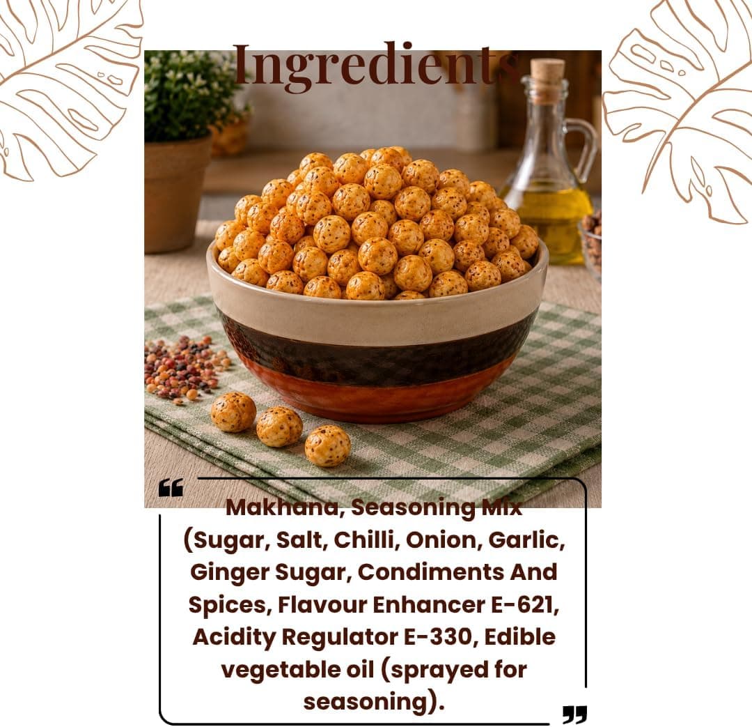 MODISON Roasted Makhana Healthy Snacks Schezwan Flavour 80g thumbnail 10