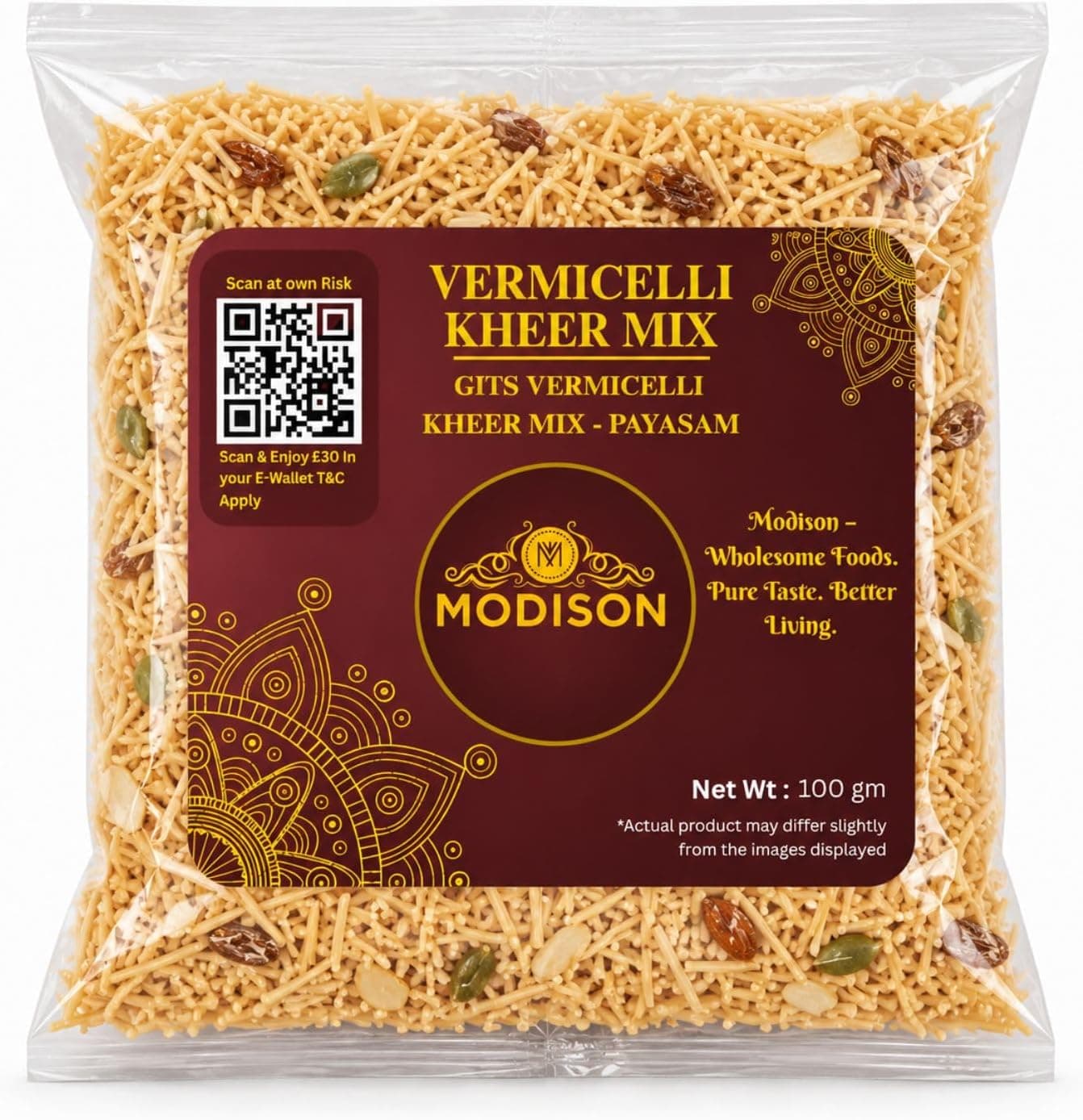 MODISON Vermicelli Kheer Mix Instant Payasam Dessert Mix 100g thumbnail 8