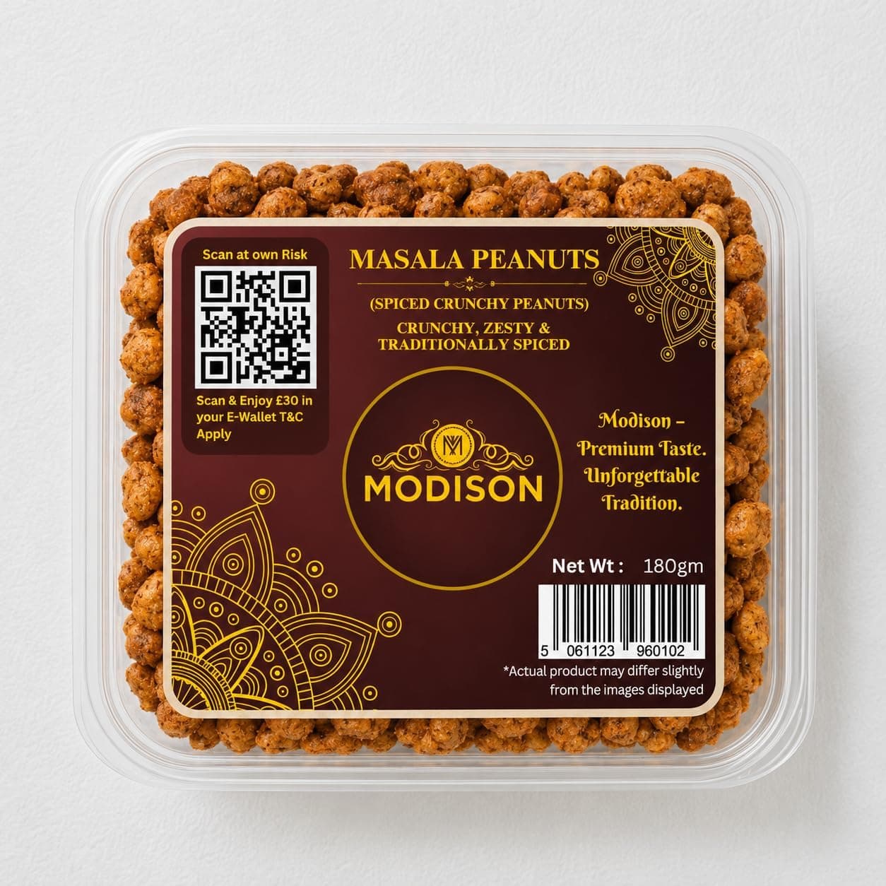 MODISON Masala Peanuts Indian Snacks Spicy Crunchy 180g thumbnail 8