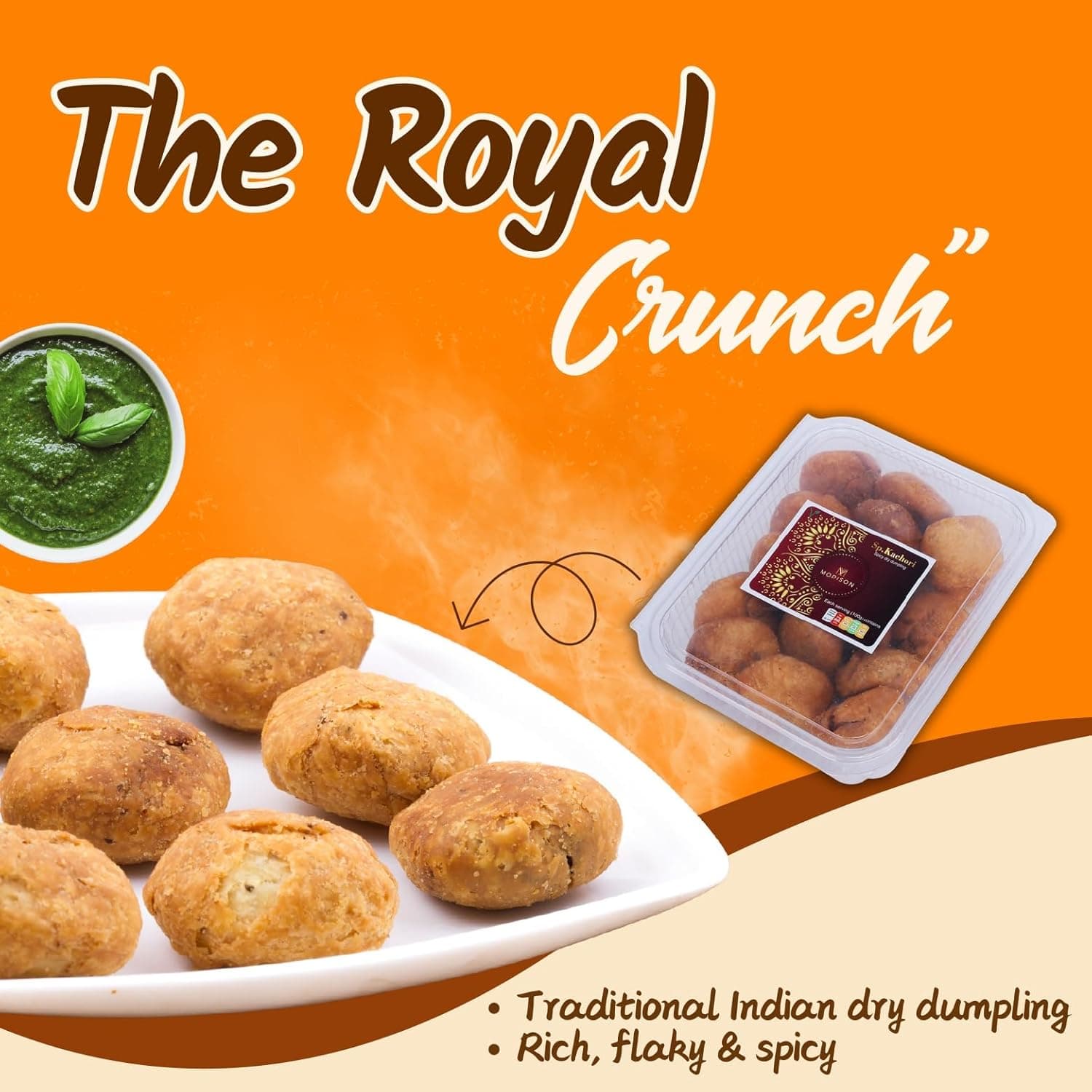 MODISON Dry Kachori Indian Snacks Crispy Spicy 180g thumbnail 9