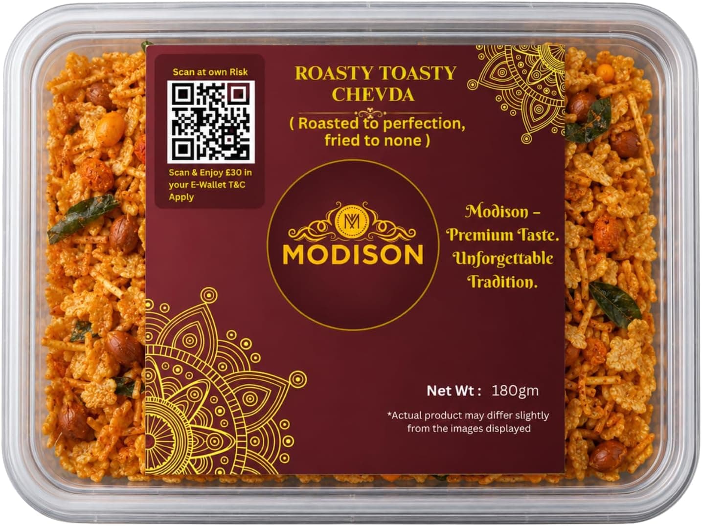 MODISON Roasty Toasty Chevda Indian Namkeen Roasted Crunchy 180g thumbnail 8