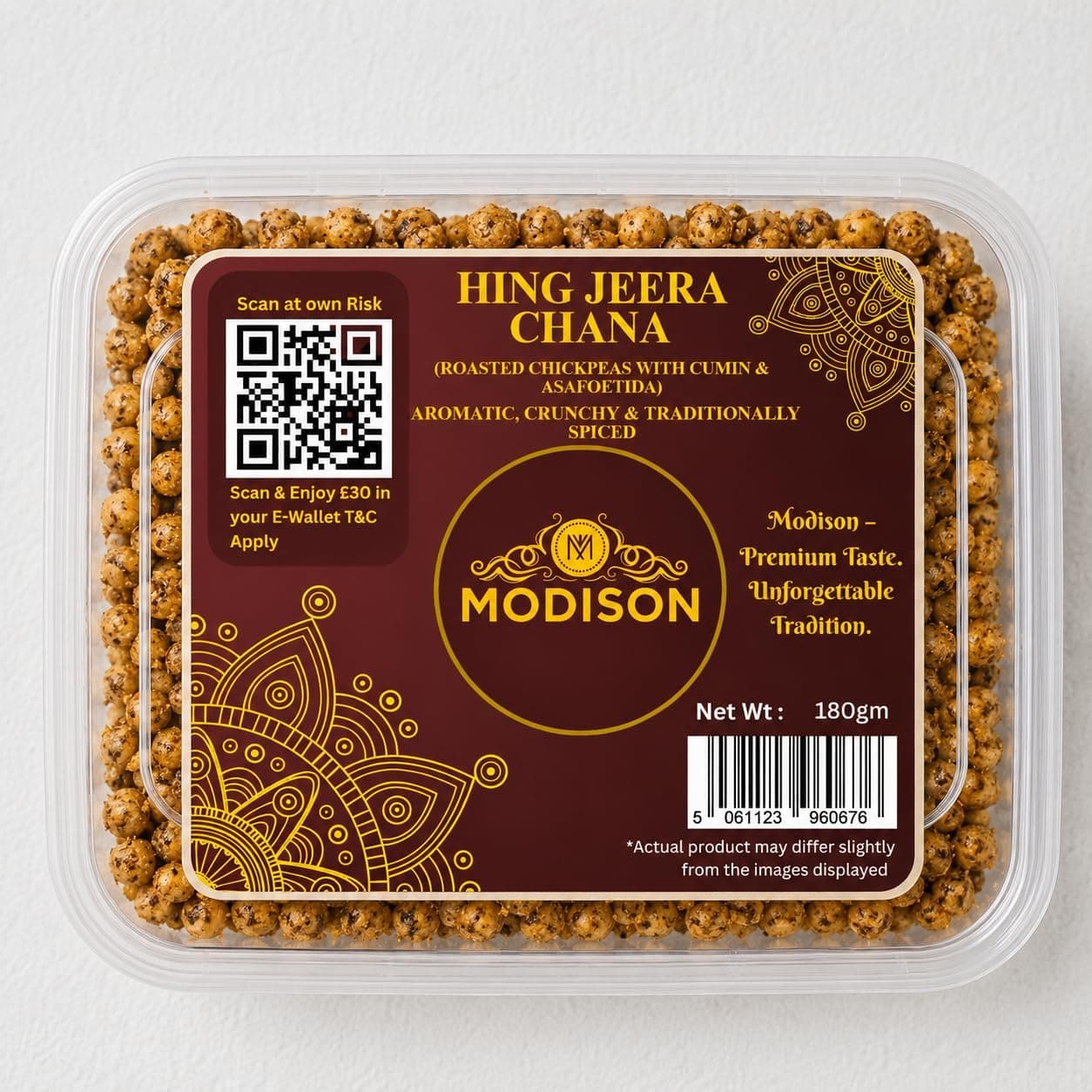 MODISON Hing Jeera Chana Indian Snacks Roasted Chickpeas 180g thumbnail 8