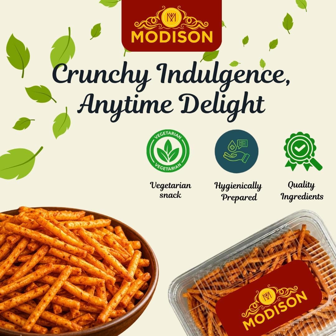 MODISON Spicy Finger Chips Indian Snacks Potato Crisps 180g thumbnail 12