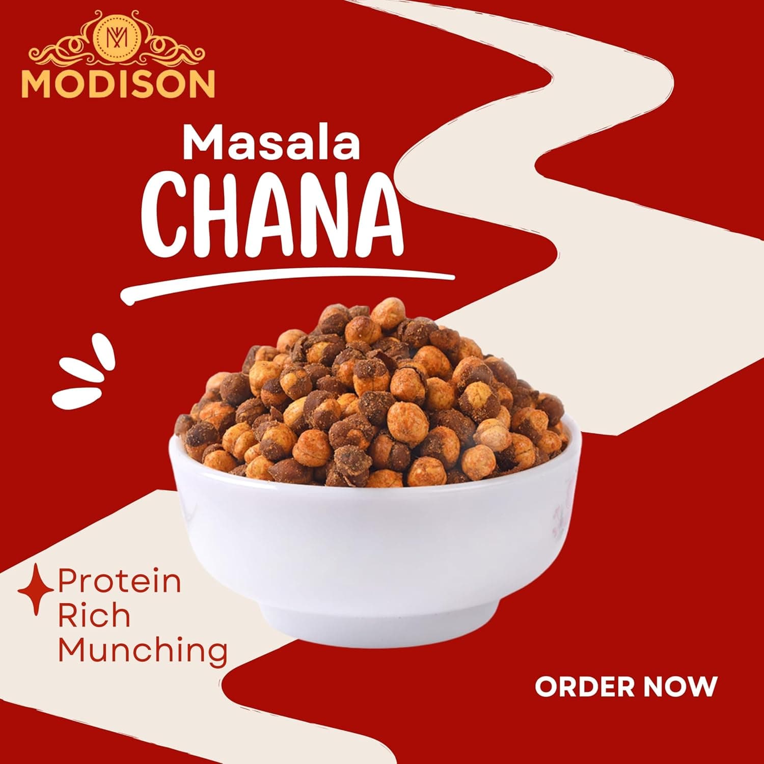 MODISON Masala Chana Healthy Snacks Roasted Chickpeas 180g thumbnail 10
