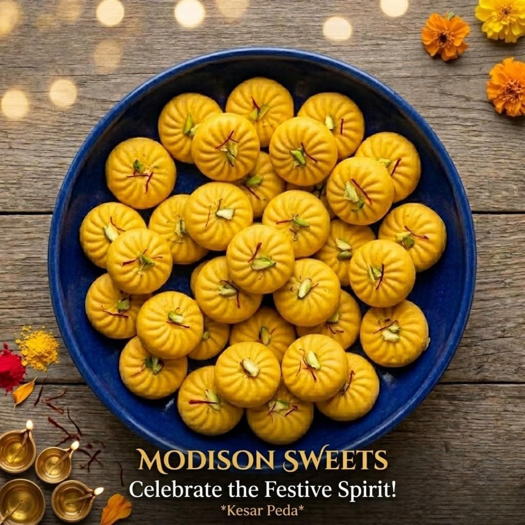 MODISON Kesar Penda Indian Sweets Saffron Milk Mithai 6 Piece thumbnail 12