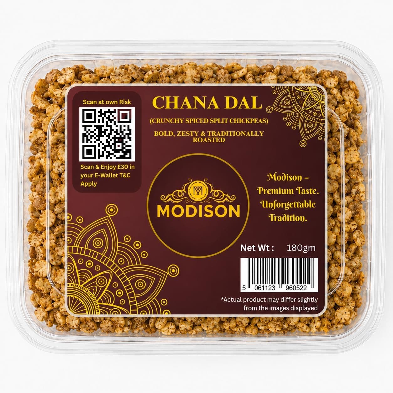 MODISON Roasted Chana Dal Healthy Snacks Masala Split Chickpeas 180g thumbnail 8