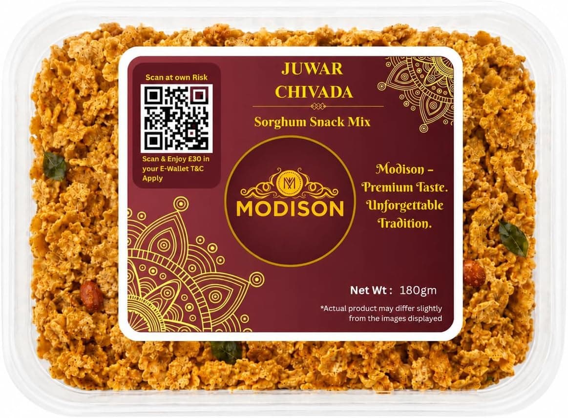 MODISON Jowar Chivda Indian Namkeen Crispy Sorghum Millet 180g thumbnail 8