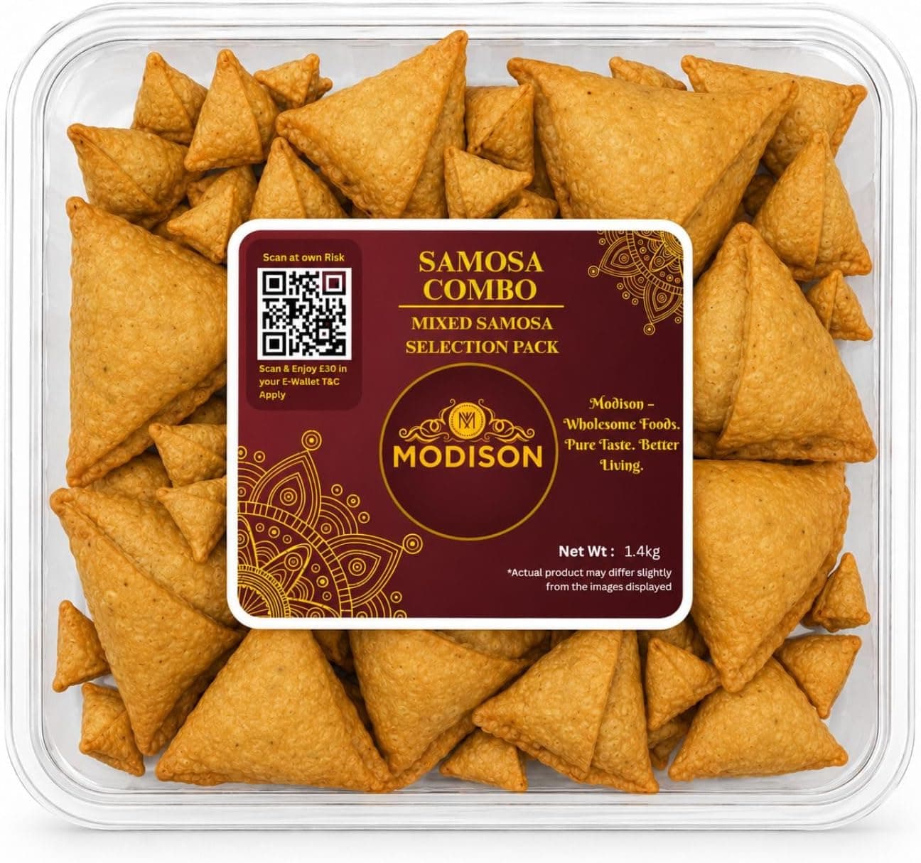 MODISON Samosa Combo Cocktail & Punjabi Frozen Indian Snack 1.4kg thumbnail 8