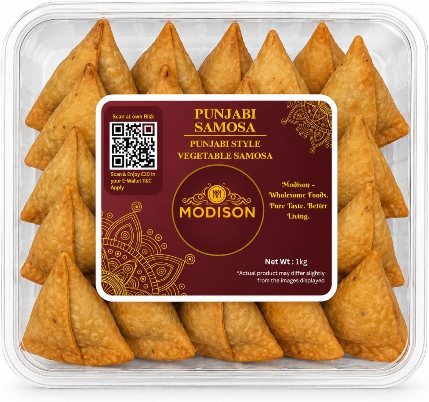 MODISON Punjabi Samosa Traditional Frozen Indian Snack 1kg thumbnail 8