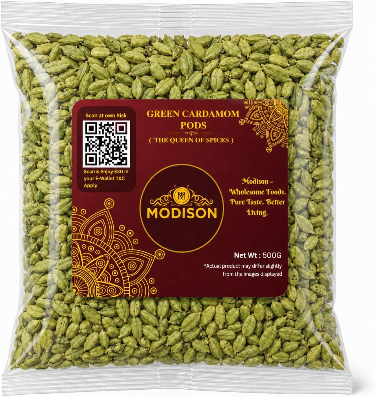 MODISON Green Cardamom Pods Whole Spice 500g thumbnail 8