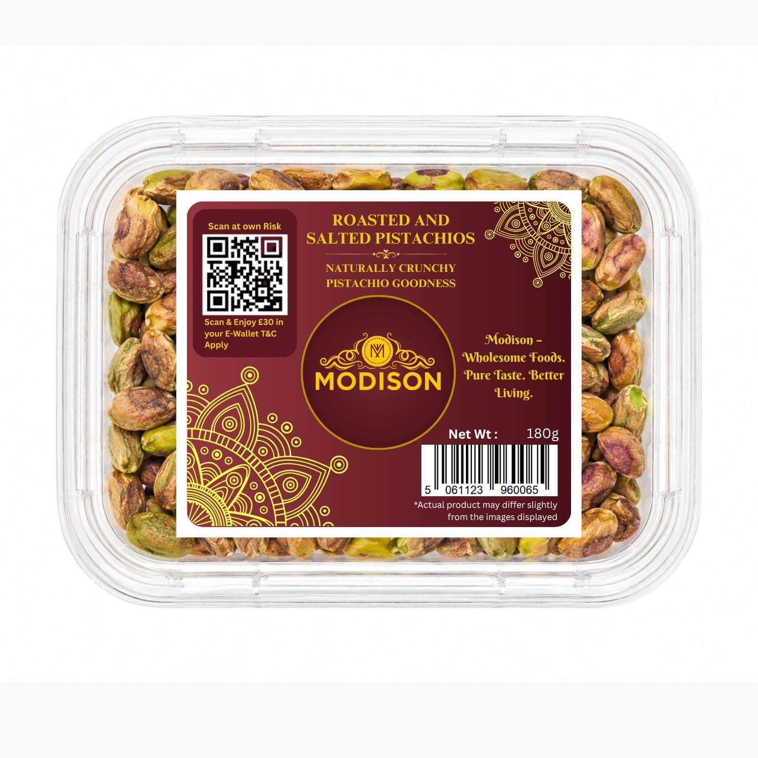 MODISON Roasted Pistachios Indian Dry Fruit Salted Pista 180g thumbnail 8