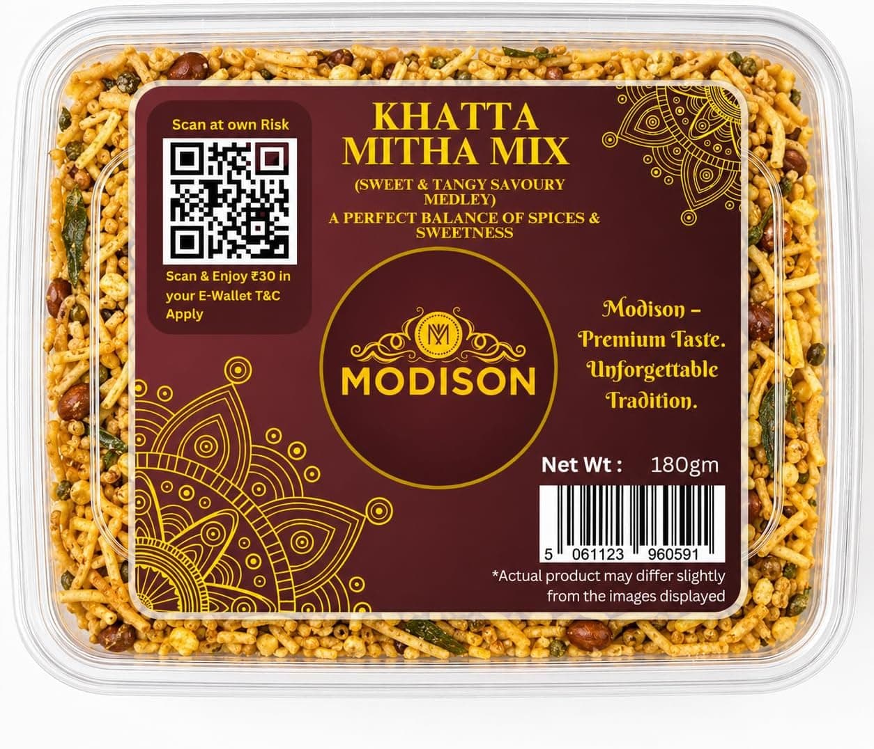 MODISON Khatta Meetha Mix Indian Namkeen Sweet Tangy Snack 180g thumbnail 8