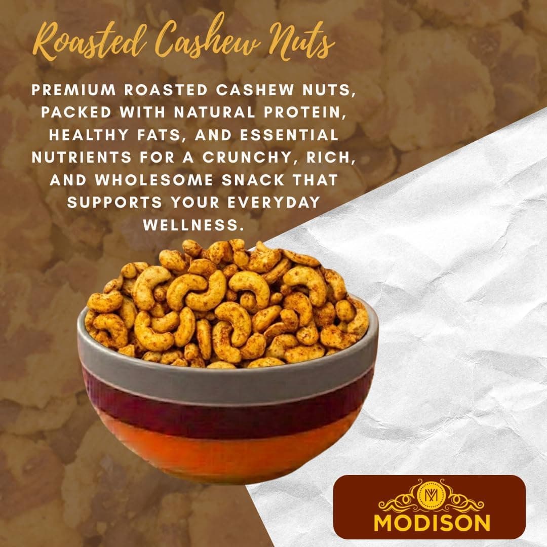 MODISON Roasted Cashew Nuts Healthy Snacks Protein Rich Kaju 400g thumbnail 12