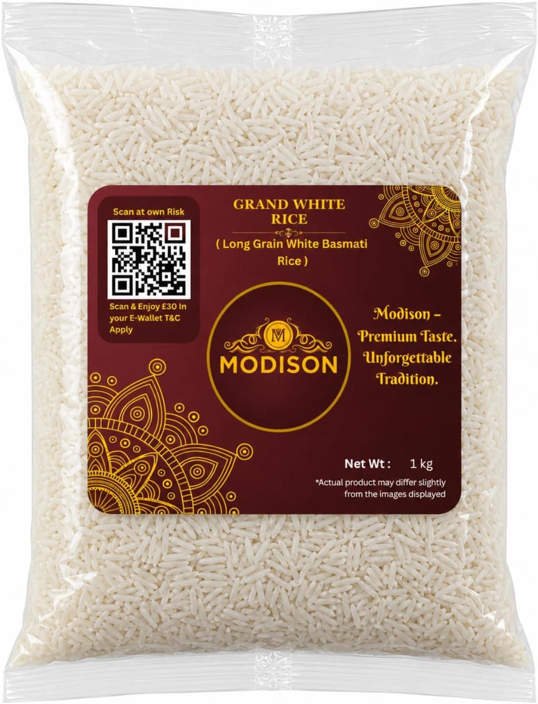 MODISON Grand White Rice Long Grain Basmati Rice 1kg Gluten Free thumbnail 8