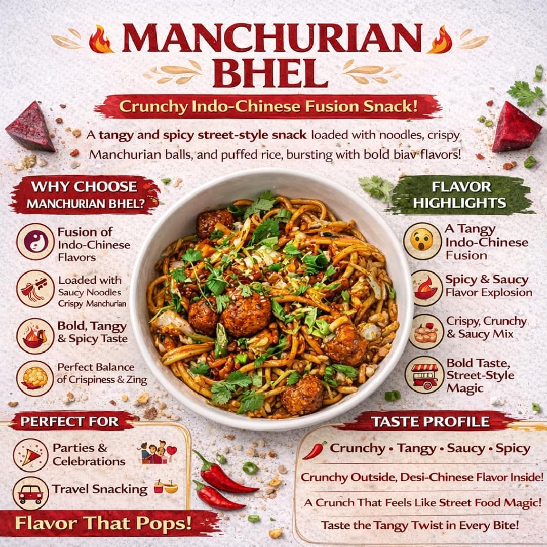 MODISON Manchurian Bhel Indian Snacks Indo Chinese Mix 180g thumbnail 11