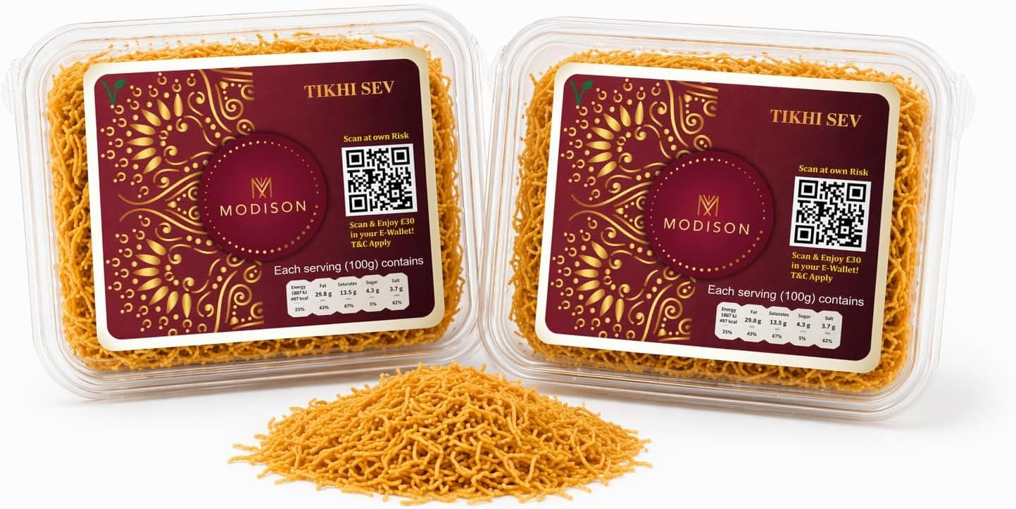 MODISON Tikhi Sev Indian Snacks Spicy Gram Flour thumbnail 8