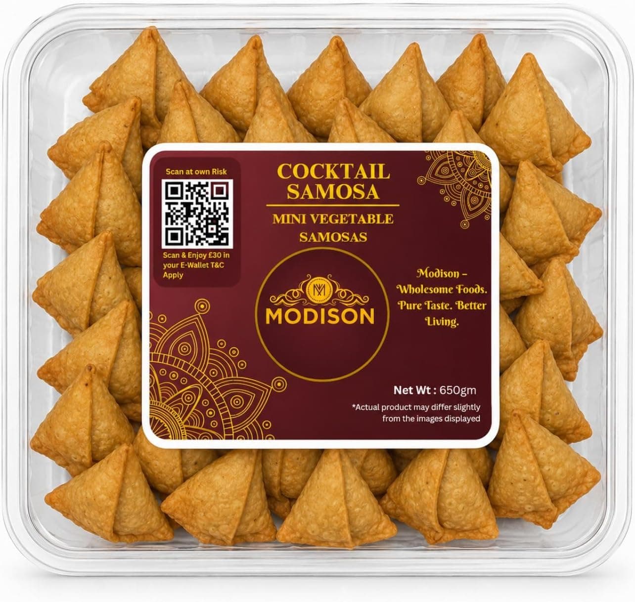 MODISON Cocktail Samosa Traditional Frozen Indian Snack 650g thumbnail 8