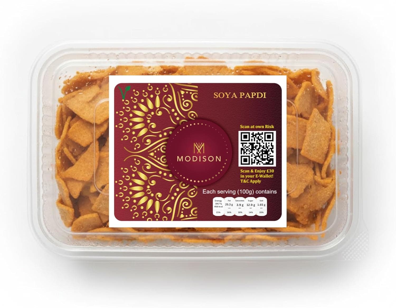 MODISON Soya Papdi Healthy Snacks Crispy Protein Rich 180g thumbnail 8
