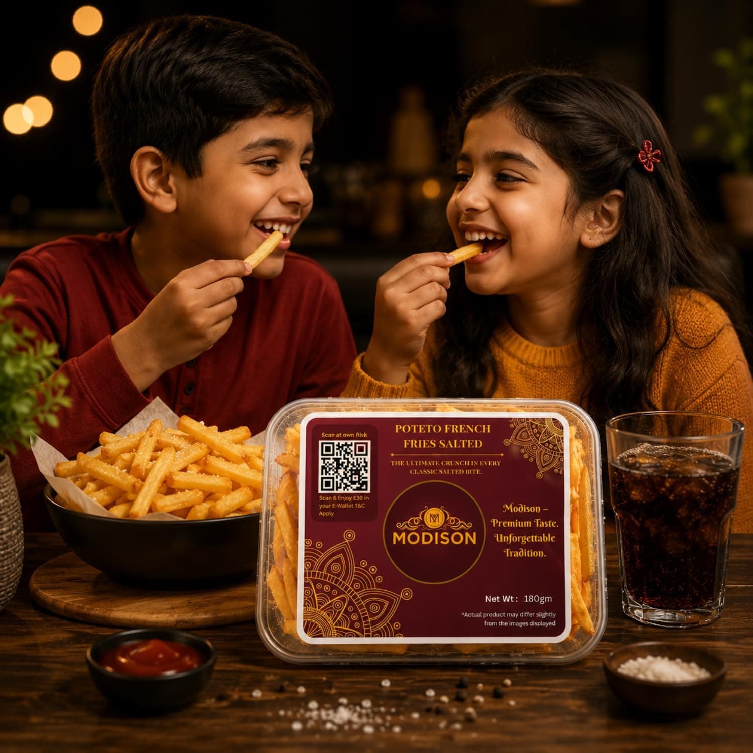 MODISON Potato French Fries Indian Namkeen Salted Crispy 180g thumbnail 12