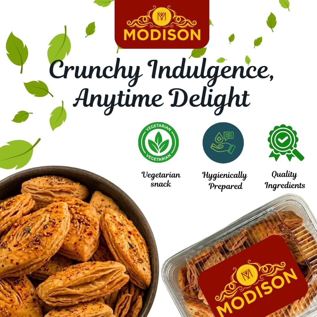 MODISON Masala Khaajli Indian Snacks Spiced Crackers 180g thumbnail 12