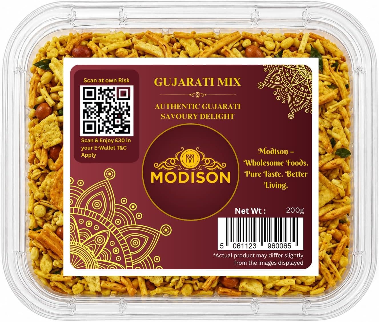MODISON Gujarati Mix Indian Namkeen Snack Traditional Savoury 200g thumbnail 8