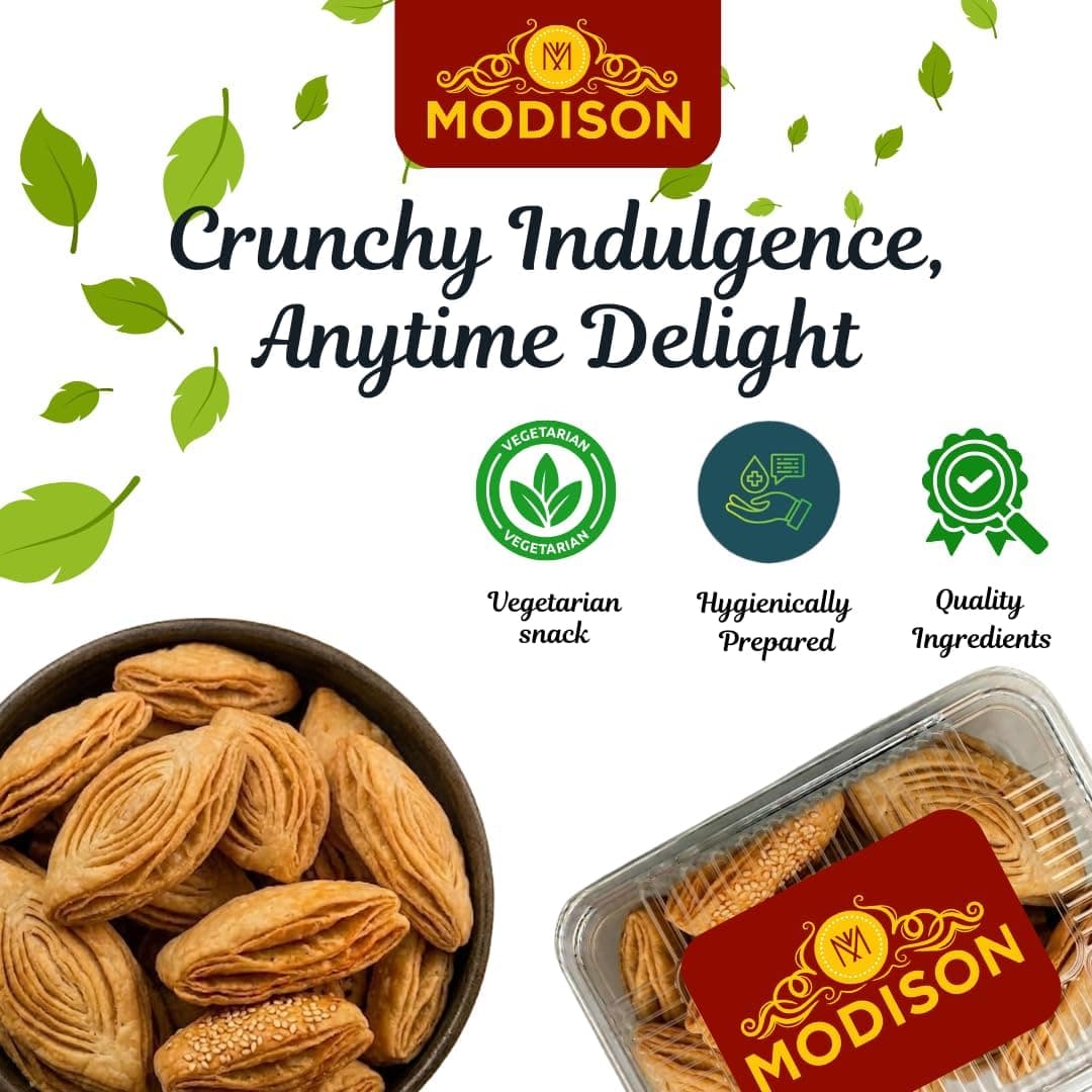 MODISON Plain Khaajli Indian Snacks Crispy Wheat Crackers 180g thumbnail 12