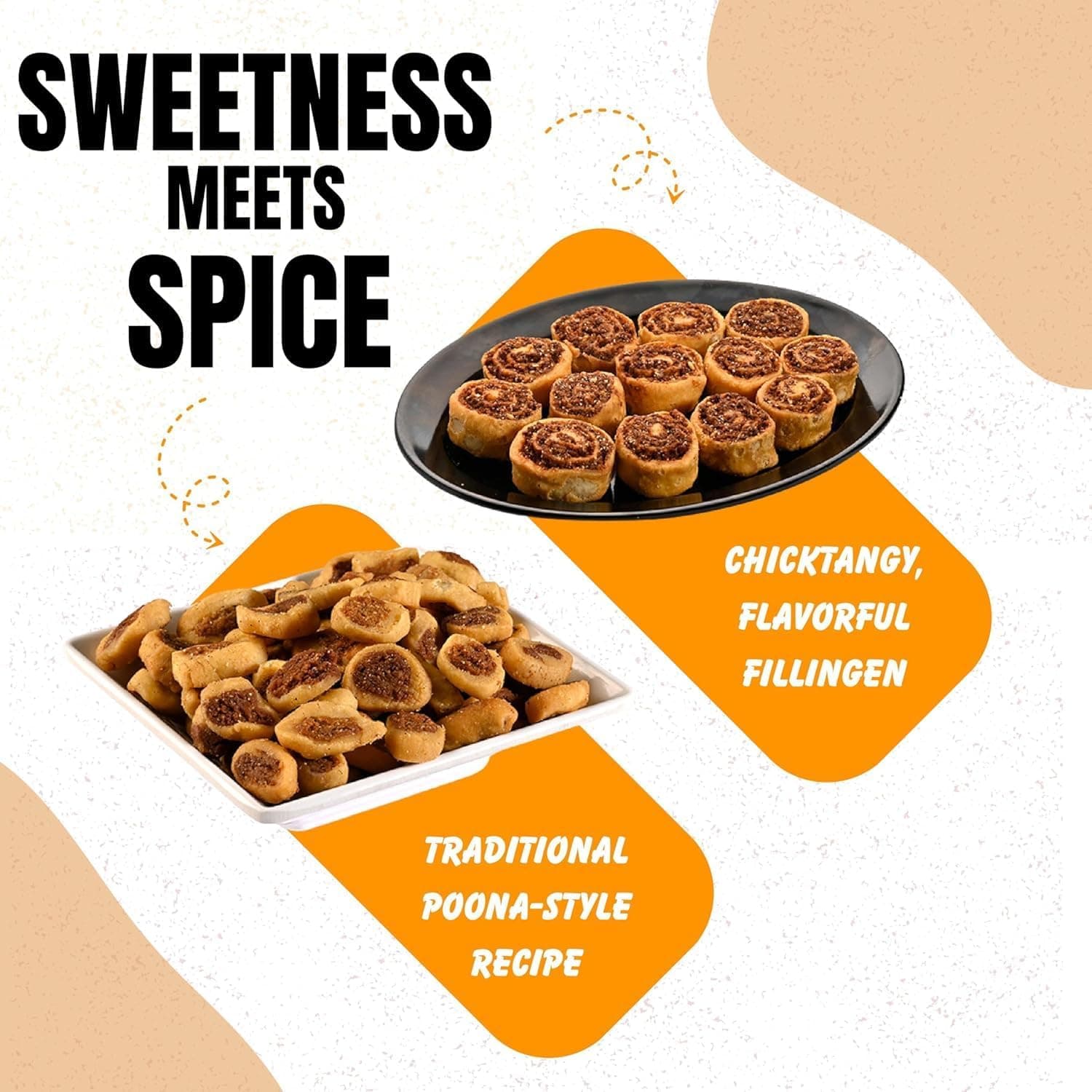 MODISON Poona Bhakarwadi Indian Namkeen Crispy Maharashtrian 360g thumbnail 10