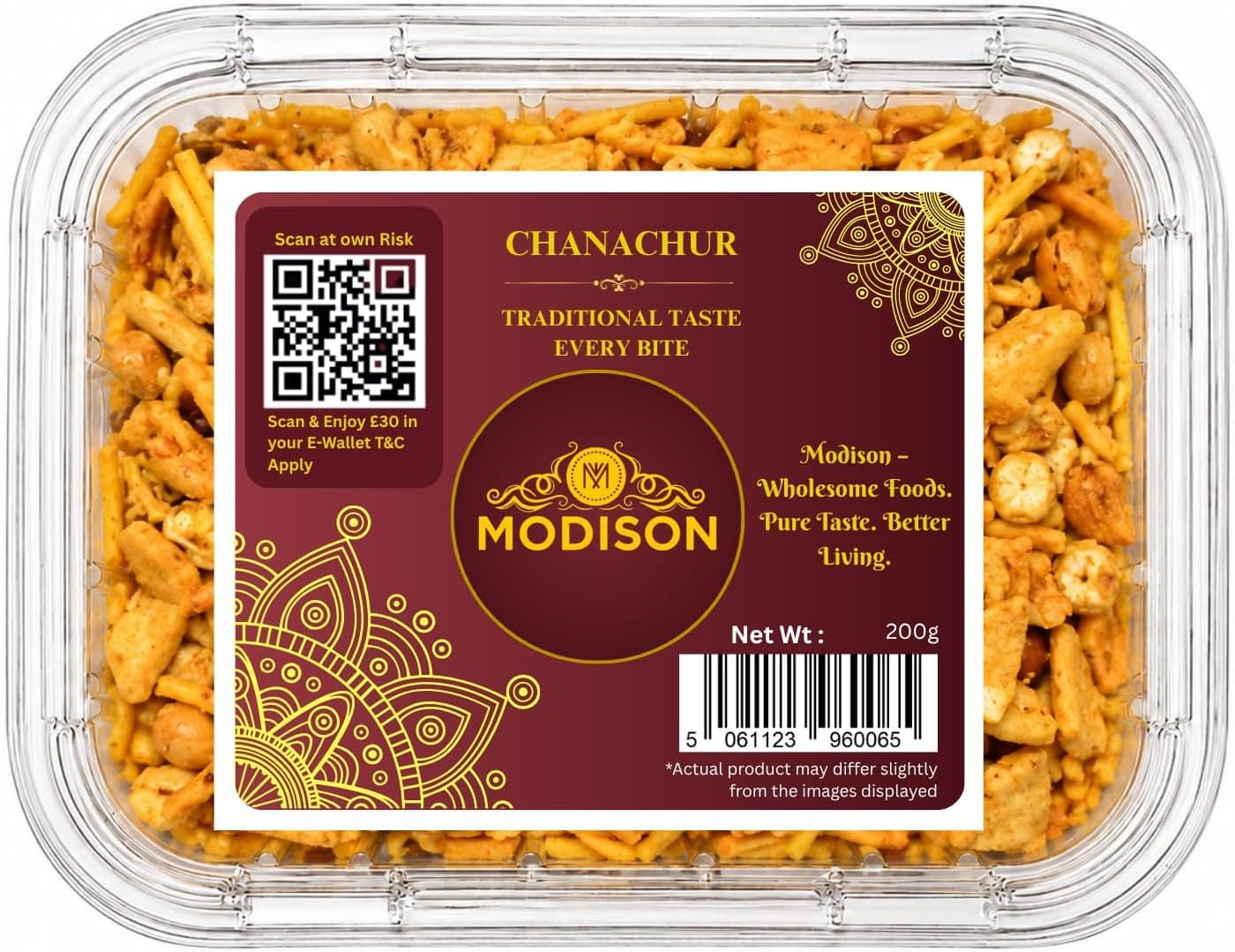 MODISON Chanachur Indian Namkeen Snack Traditional Savoury 200g thumbnail 8
