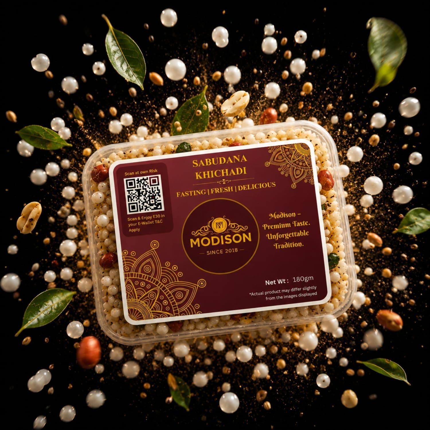 MODISON Sabudana Khichadi Indian Snacks Fasting Tapioca Meal 180g thumbnail 11
