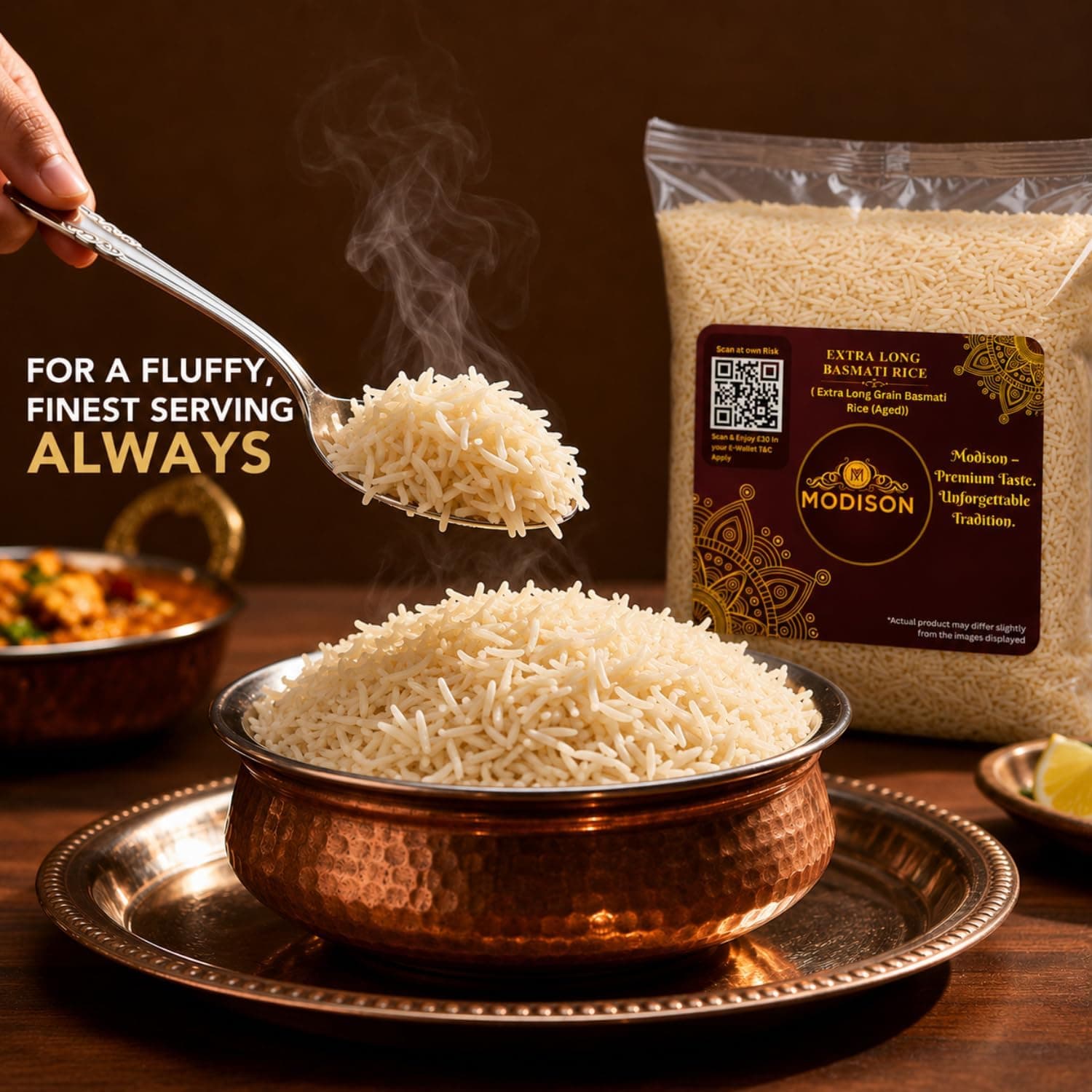 MODISON Extra Long Basmati Rice Aged Long Grain White Rice 1kg thumbnail 11