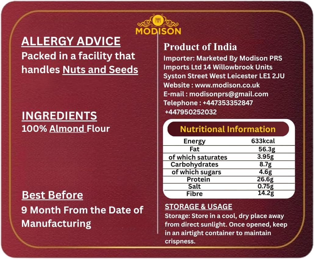 MODISON Almond Flour Baking Essentials Blanched Keto Friendly 250g thumbnail 10