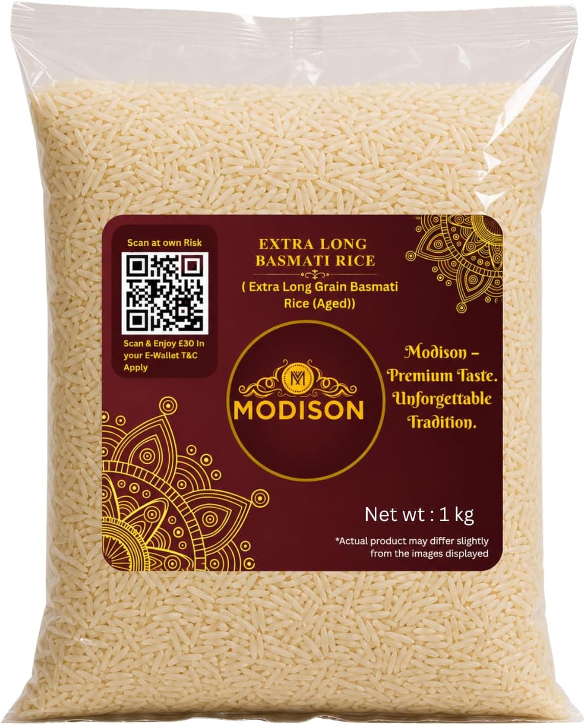 MODISON Extra Long Basmati Rice Aged Long Grain White Rice 1kg thumbnail 8