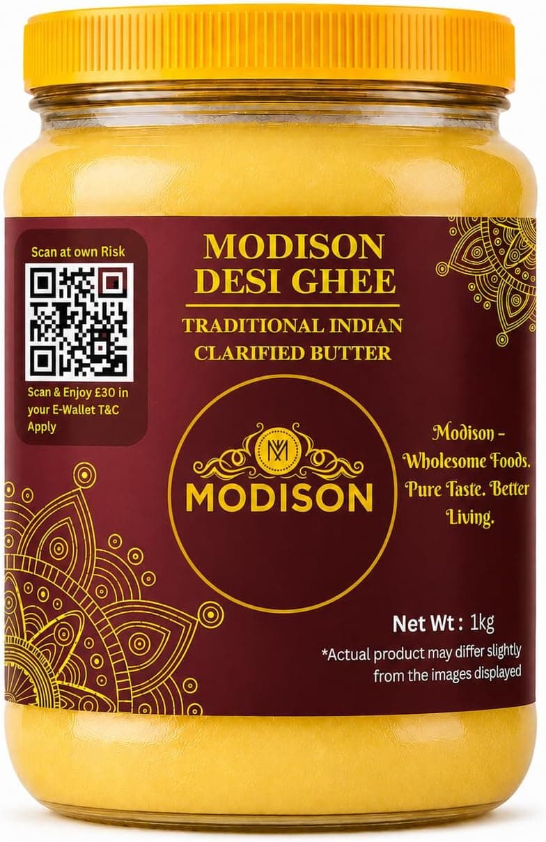 MODISON Desi Ghee Clarified Butter Pure Milk Fat 1kg thumbnail 8