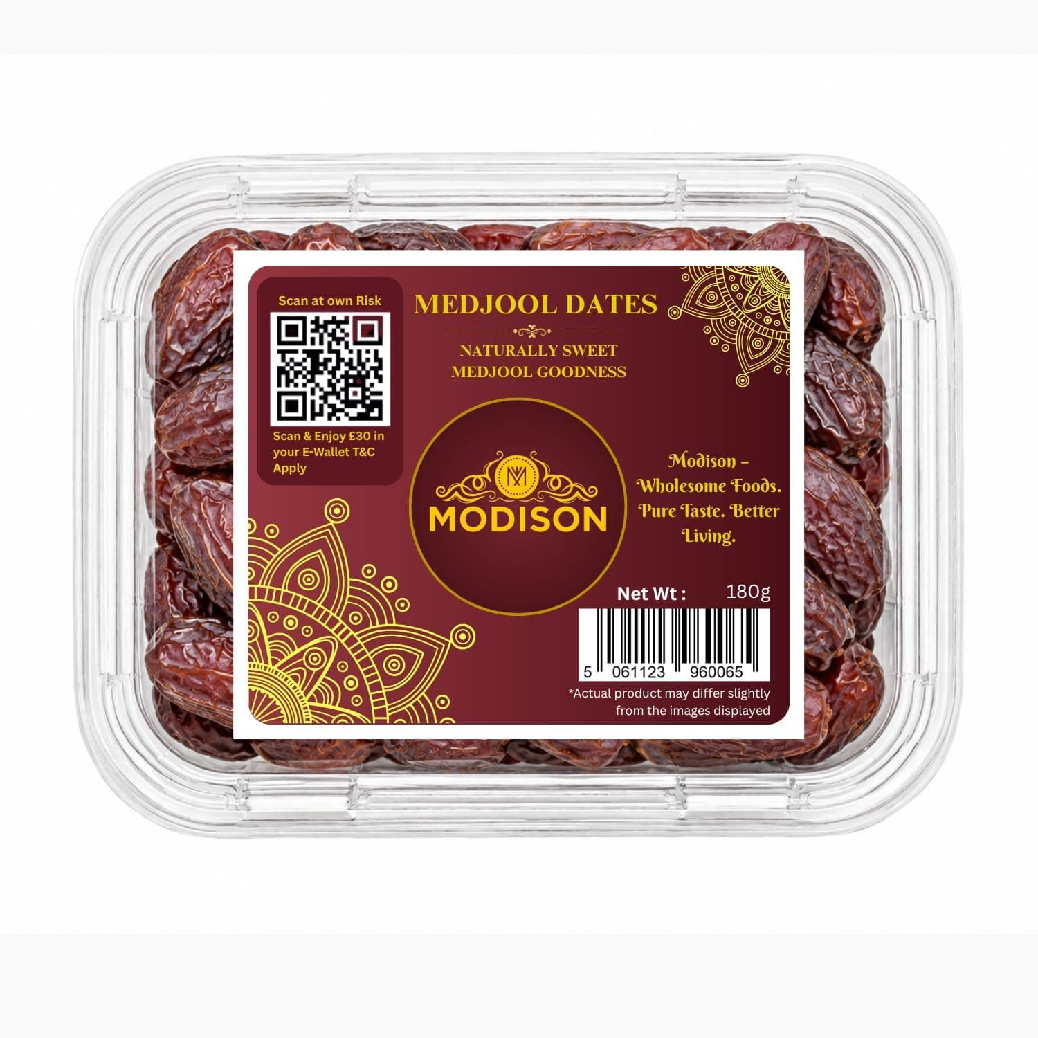 MODISON Medjool Dates Indian Dry Fruit Jumbo Khajoor Natural 180g thumbnail 8