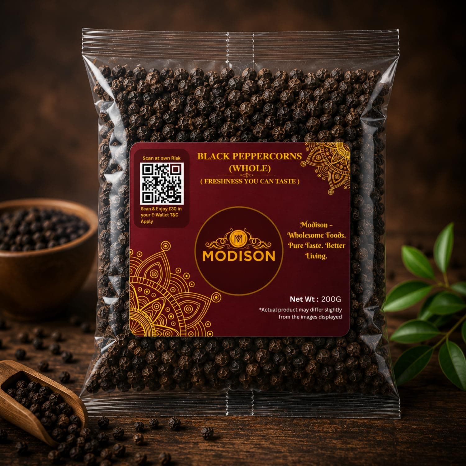 MODISON Black Peppercorns Whole Spice 200g thumbnail 9