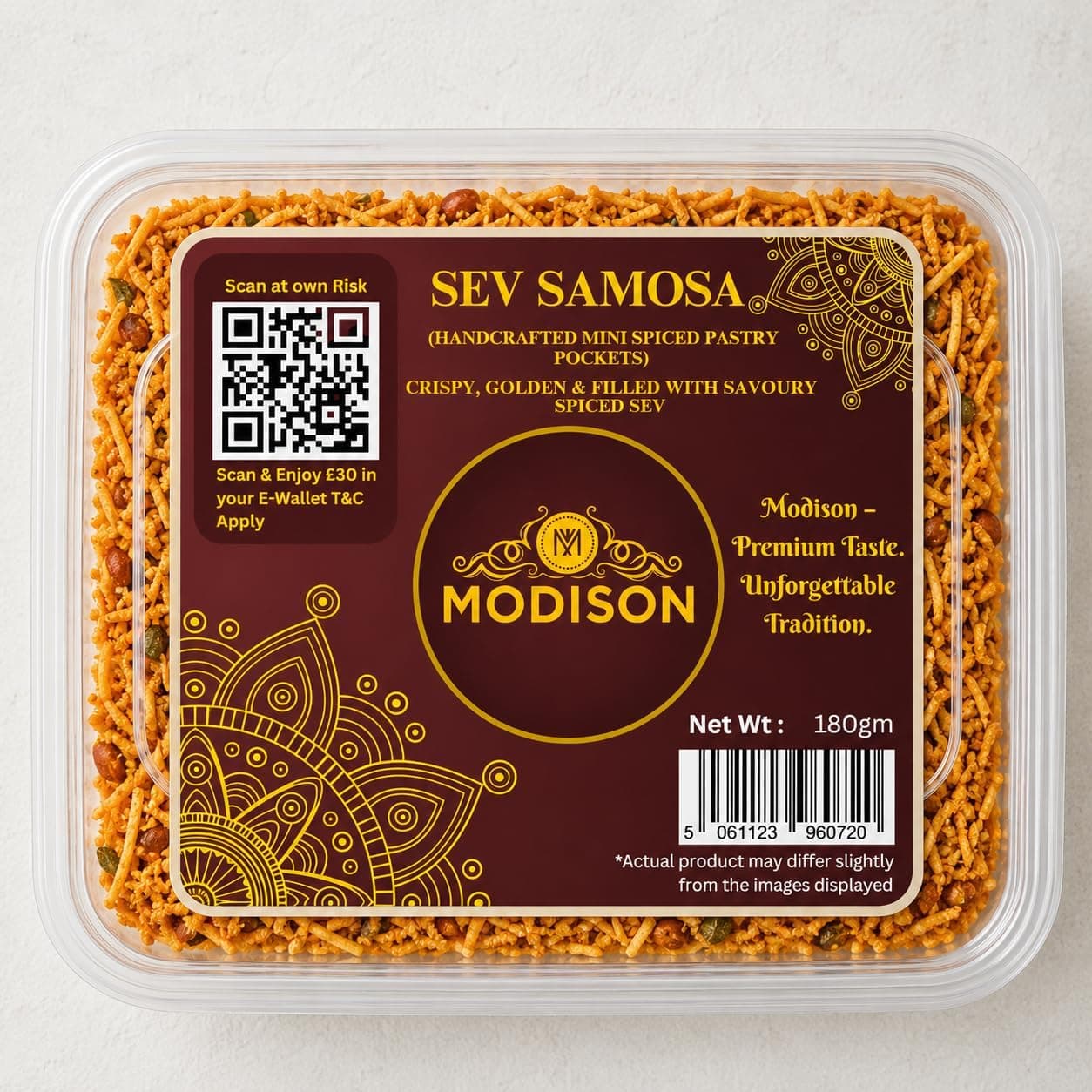 MODISON Sev Samosa Indian Snacks Spicy Crunchy Mix 180g thumbnail 8