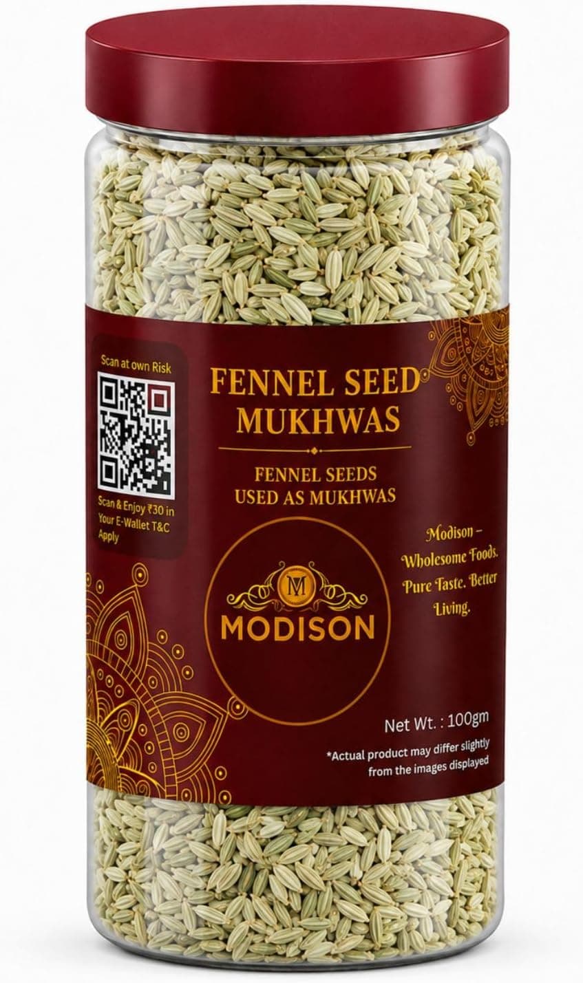 MODISON Fennel Seed Saunf Indian Mouth Freshener Sweet 100g thumbnail 8