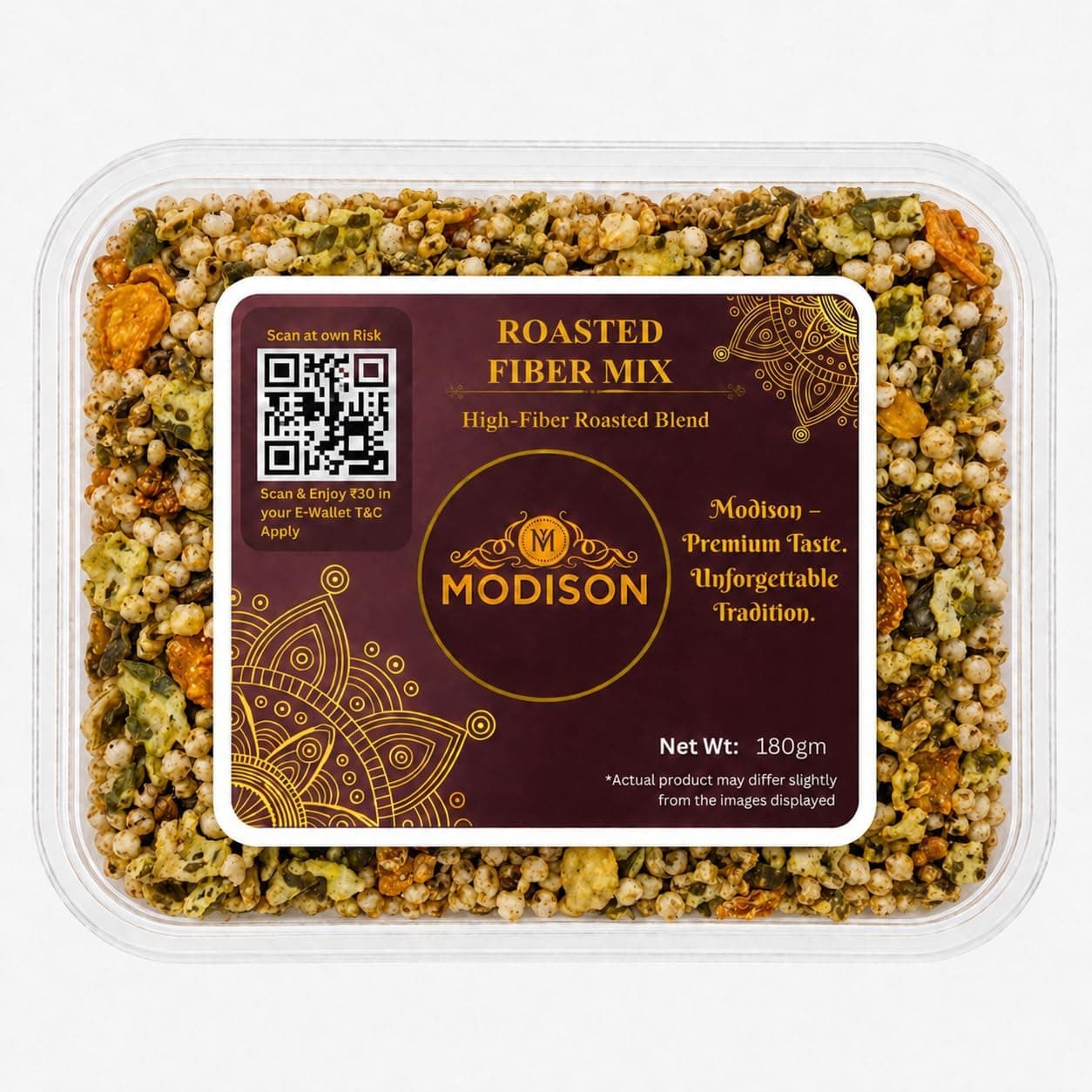 MODISON Roasted Fiber Mix Indian Namkeen Crunchy Millet Sorghum 180g thumbnail 8
